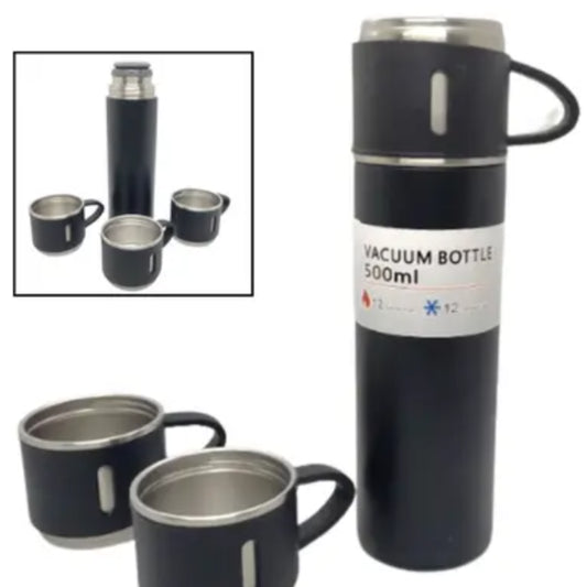 Kit Garrafa Térmica de 500 ml com 3 copos