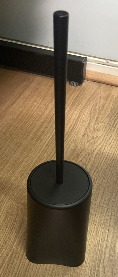 ESCOVA SANITARIA PLASTICA COM SUPORTE PRETO