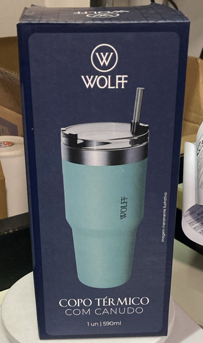 COPO TERMICO 590 ML COM CANUDO WOLFF
