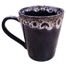 CANECA DE PORCELANA TULIPA BORDA CREME 250ML
