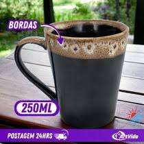 CANECA DE PORCELANA TULIPA BORDA CREME 250ML