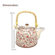 CHALEIRA CERAMICA 900ML C INFUSOR DIVISORIA