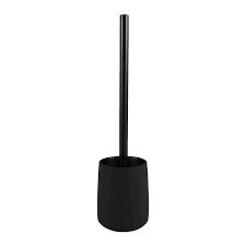 ESCOVA SANITARIA PLASTICA COM SUPORTE PRETO