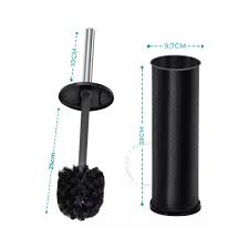 ESCOVA SANITARIA PLASTICA COM SUPORTE PRETO