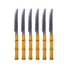 CONJ FACAS DE CHURRASCO BAMBU