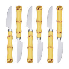 CONJ FACAS DE CHURRASCO BAMBU