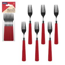 GARFO DE MESA RATTAN 6PCS