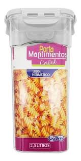 POTE HERMETICO CRISTAL 2,5 LITROS COM TRAVA