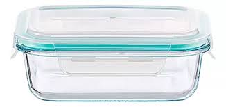 POTE DE VIDRO RET 640ML C TAMP HERMETICA