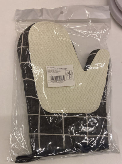 LUVA DE FORNO TECIDO C SILICONE CORES SORTIDAS