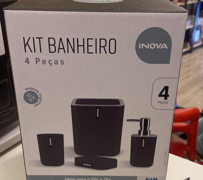 KIT BANHEIRO PLAST 4 PEÇAS