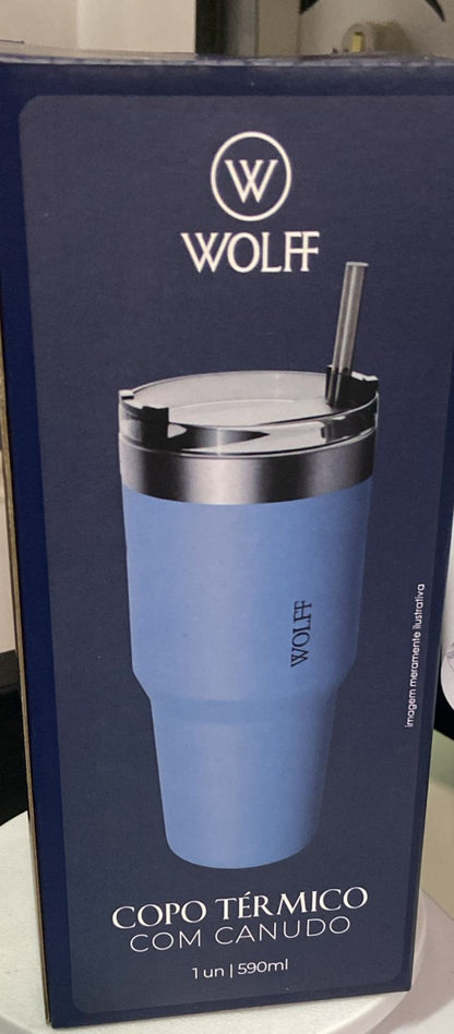 COPO TERMICO 590 ML COM CANUDO WOLFF
