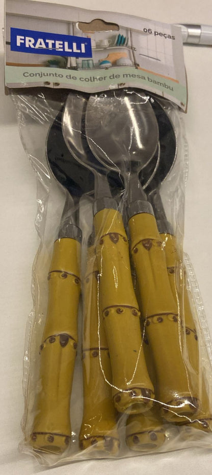 CONJ COLHERES DE MESA 6 PCS BAMBU